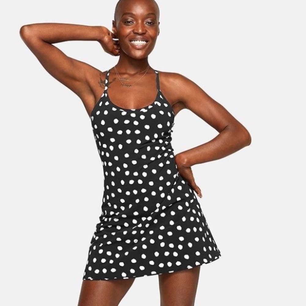Outdoor voices polka dot exercise dress